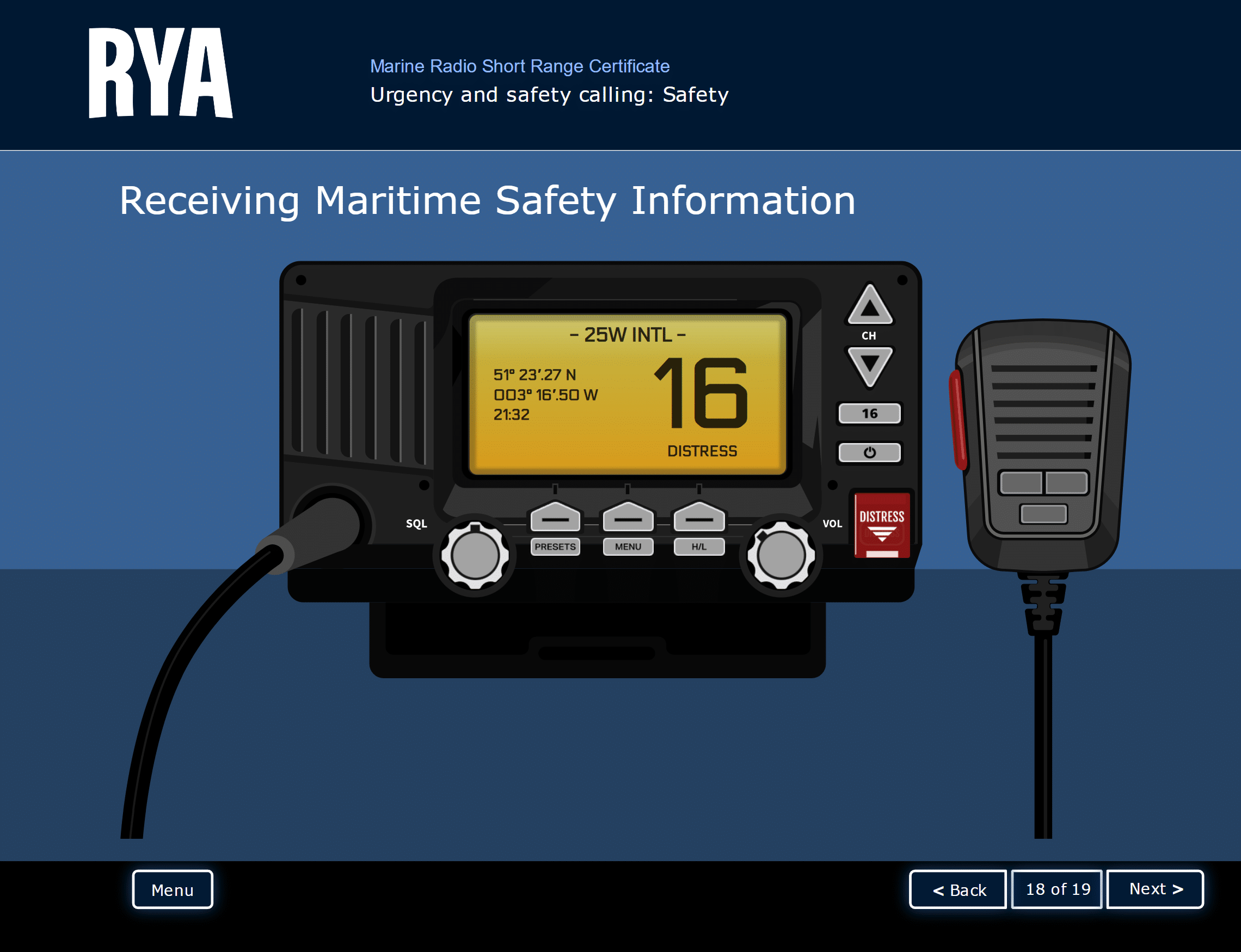 RYA Interactive Kurs