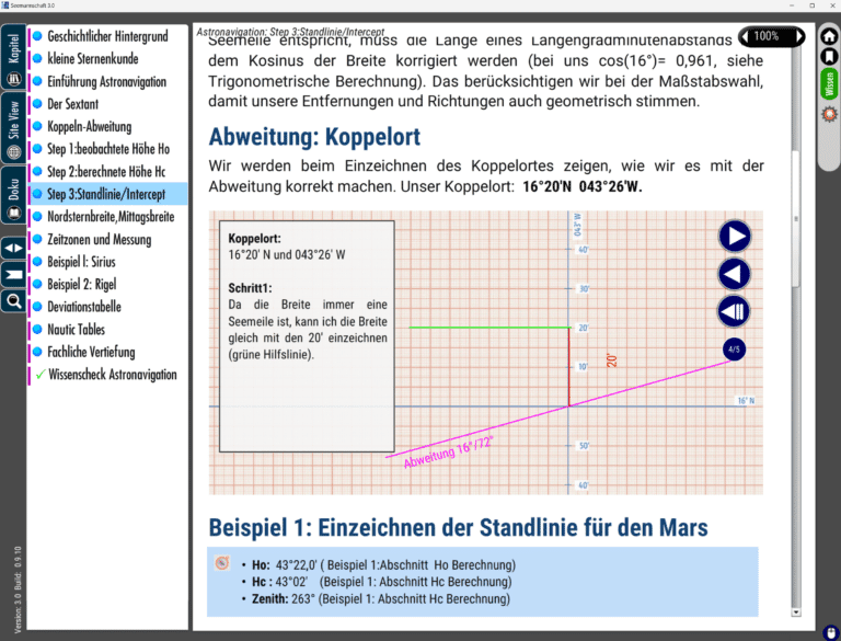 Astronomie: Koppelpunkte und Berechnung