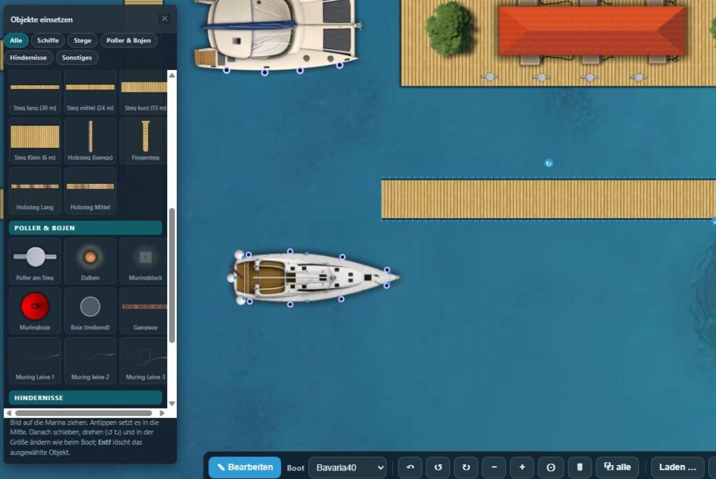 Virtueller Skippertrainer 2.0: Marina Construction Kit mit Stegen, Pollern und Mooringbojen